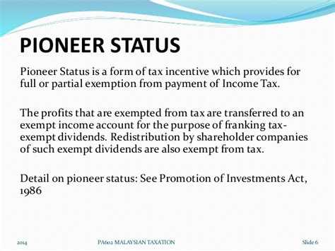 .1 1.1 pioneer status(ps 2 1.2 investment tax allowance(ita 4 1.3 reinvestment allowance 5 1.4. Chapter 5 investment incentives