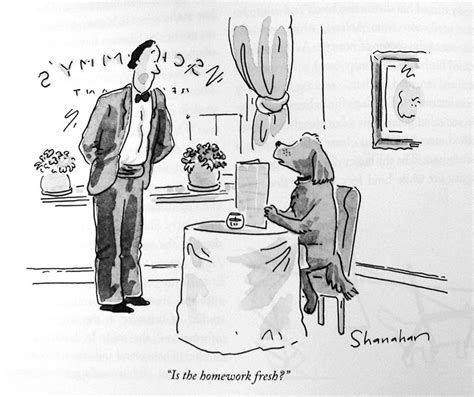 The New Yorker Magazine Dog Jokes Black And White Comics New
