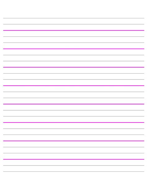 Lined Paper Printable Template Business