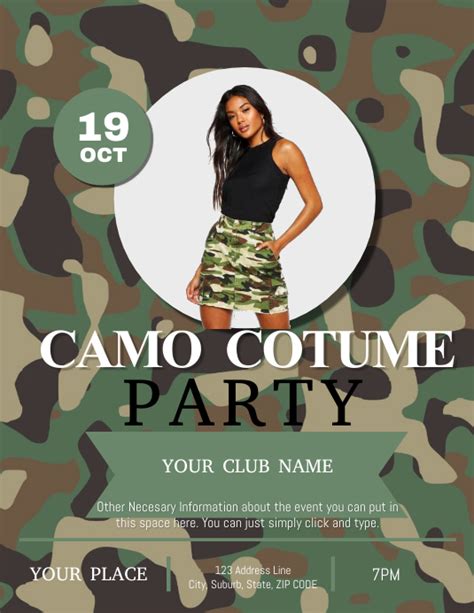 Copy Of Camo Party Club Flyer Template Postermywall