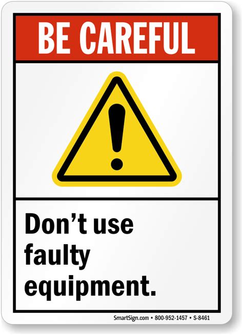 Dont Use Faulty Equipment Sign Sku S 8461