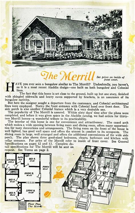 The Merrill Kit House Floor Plan Made By The Aladdin Company In Bay