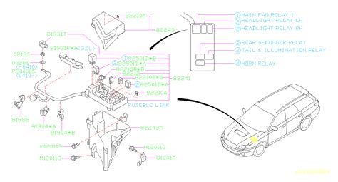 Fuse box subaru forester 2006 wiring diagram raw. 2006 Subaru Outback Accessory Power Relay - 82501AG070 - Genuine Subaru Part