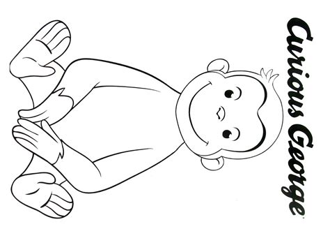 Plays in the snow and other awesome activities! Curious George Face Coloring Pages at GetDrawings | Free ...