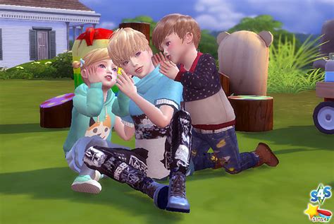 Siblings Pose At A Luckyday Sims 4 Updates