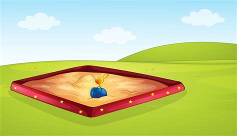 A Sandpit In Playground 373422 Vector Art At Vecteezy