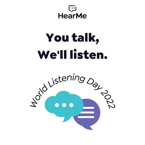 Hearme App On Twitter Were Always Here To Listen Just A Click Away Happy World Listening