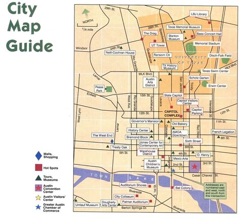 Austin Texas Tourist Map Austin Texas Mappery