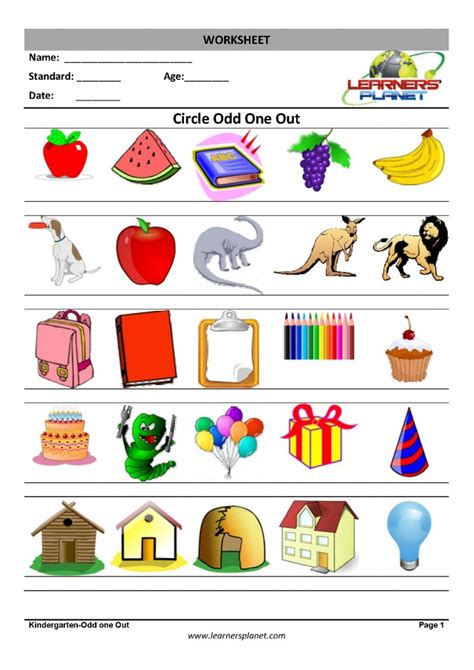 Comparison Worksheets For Preschool Kids