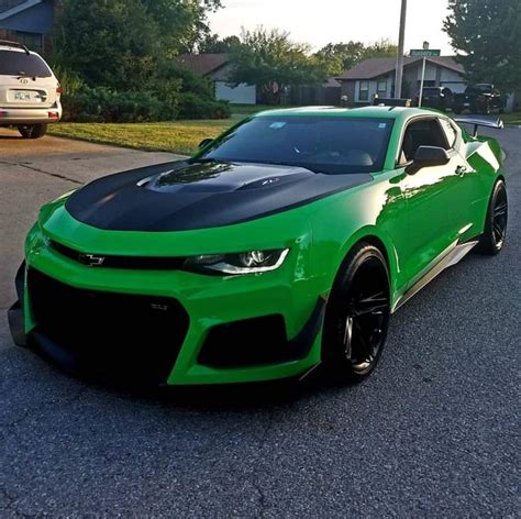 Chevrolet Camaro Zl1 1le Painted In Krypton Green Photo Taken By