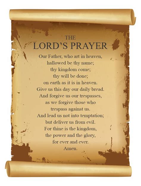 The Lords Prayer King James Version Printable