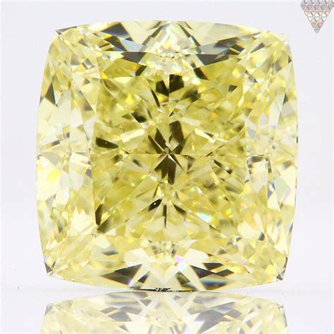 112 Carat Fancy Yellow Diamond Cushion Shape Vs2 Clarity Gia