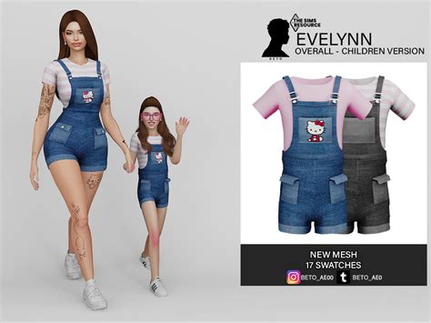 The Sims Resource Evelynn Overall Children Version