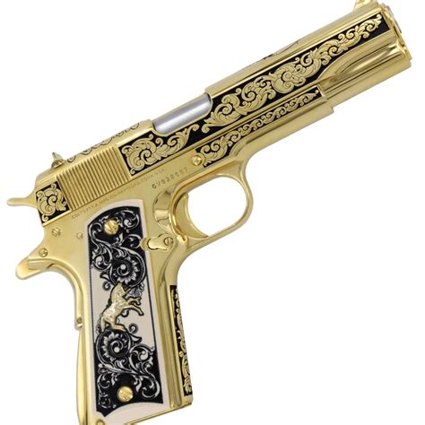 Colt 1911 45acp 24k Gold Plated Blackstone Shooting Sports