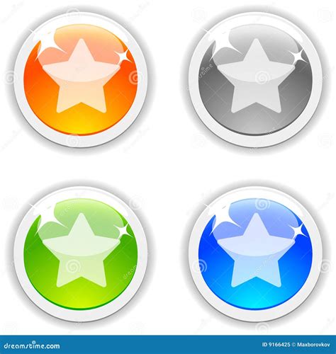 Favorite Buttons Stock Vector Illustration Of Grey Graphic 9166425