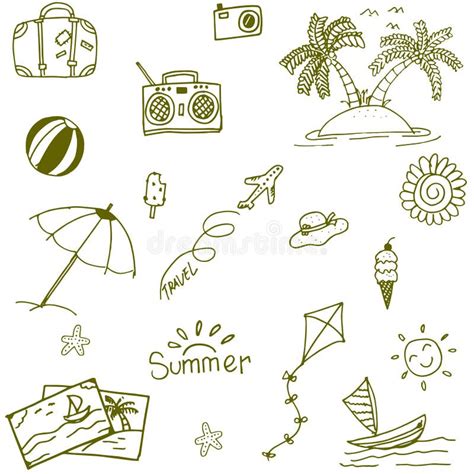 Conjunto Del Icono De La Playa Ilustraciones Stock Vectores Y Clipart 76 267 Ilustraciones