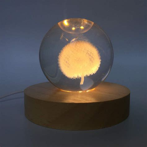 Wood Led Display Base For Crystal Glass Artacrylic Carving Ect Warm