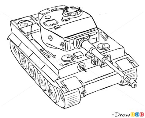 How To Draw Heavy Tank Tiger I Tanks