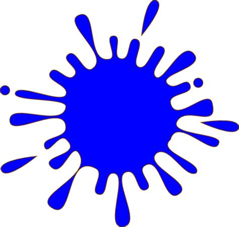 Ink Splash With Drops Blue Clip Art At Vector Clip Art