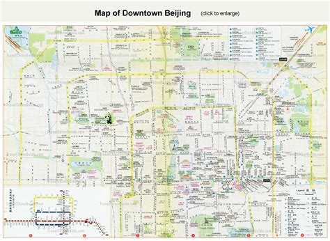 Karten Von China Und Peking Mit Straßenkarte Und Sehenswürdigkeiten