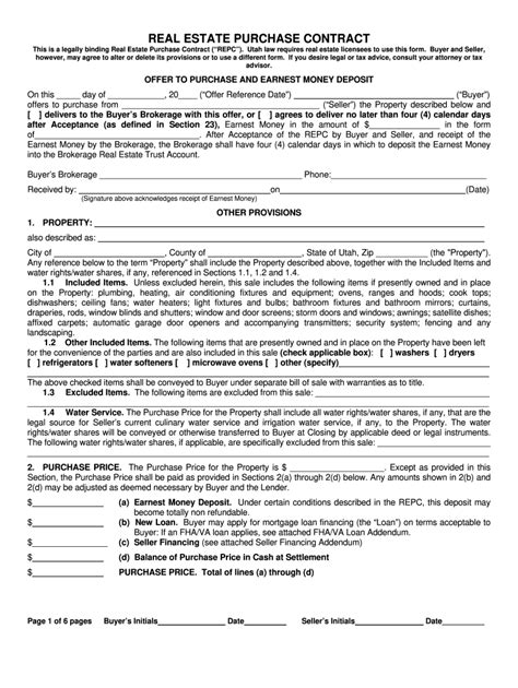 Simple Real Estate Purchase Agreement Pdf Fill Online Printable