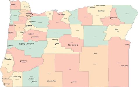 Map Of Oregon With Major Cities