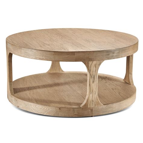 36 Natural Oak Round Coffee Table