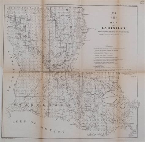 1860 Surveyors Map Of Louisiana Boutique Collection