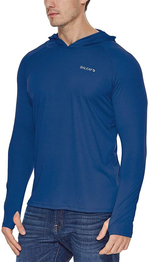 Baleaf Mens Upf 50 Sun Protection Athletic Hoodie Long Sleeve Workout