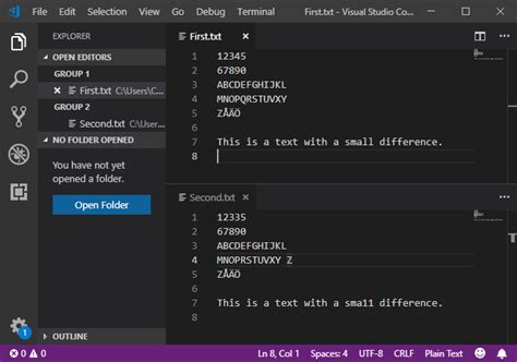 The Coding Swede How To Compare Text Files Using Visual Studio Code Or