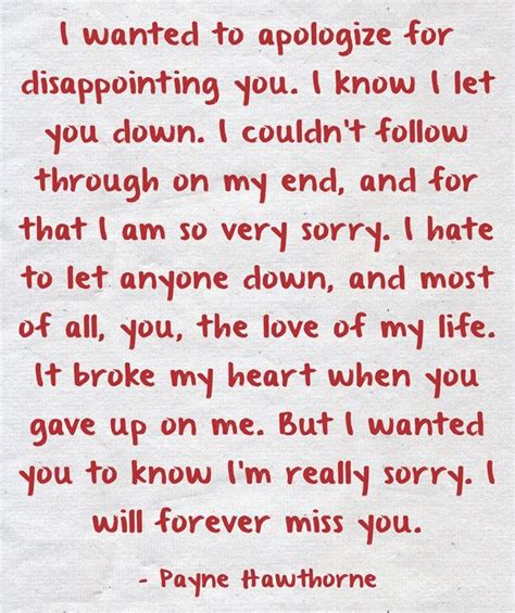 From scraped knees to nobody can hurt me without my permission. I wanted to apologize for disappointing you. I know I let ...