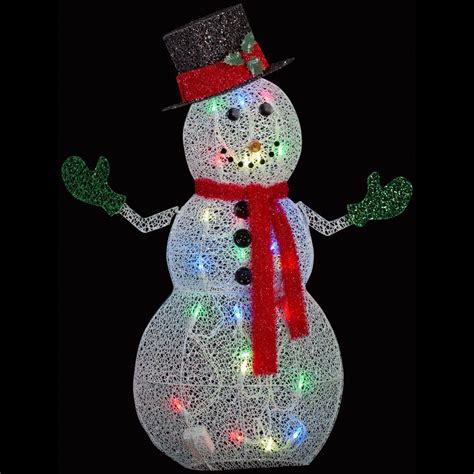 Extend your holiday decorating to the great outdoors to ready your home for santa's arrival. APPLights 50 in. Crystal Swirl Snowman Lighted Yard ...