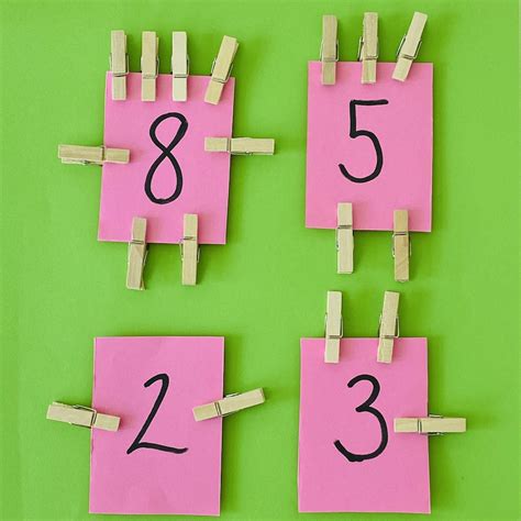 Clothes Peg Counting Activity Early Education Zone