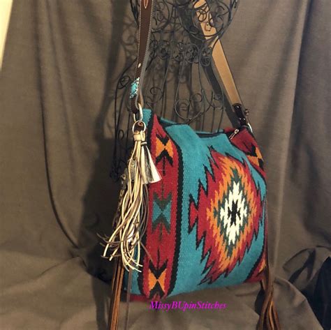 Saddle Blanket Bag Navajo Blanket Turquoise Saddle Blanket Etsy
