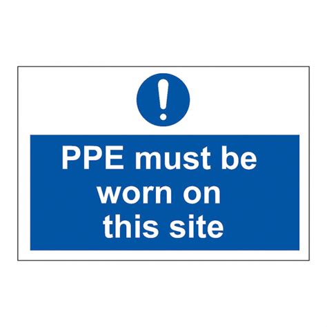 Ppe Must Be Worn Beyond This Point Safety Sign Mandatory Sign From