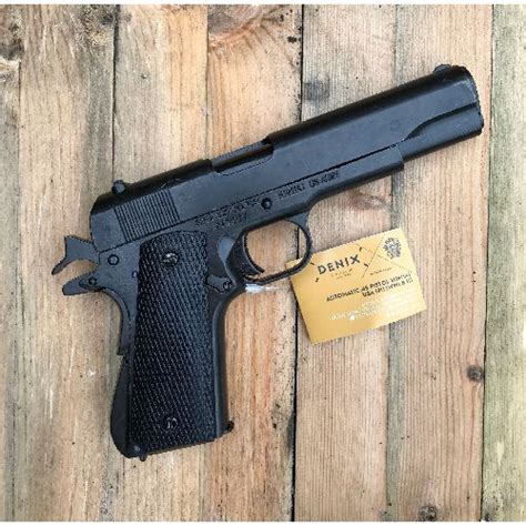 Colt 45 M1911 Auto Metal Strip Down Denix Handgun With Plastic Grips