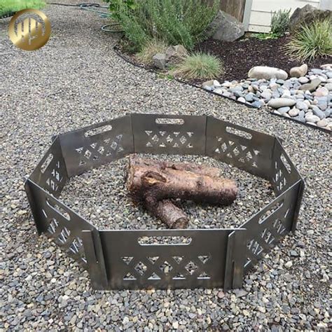 Assembly Corten Steel Outdoor Camping Metal Wood Burning Fire Pit