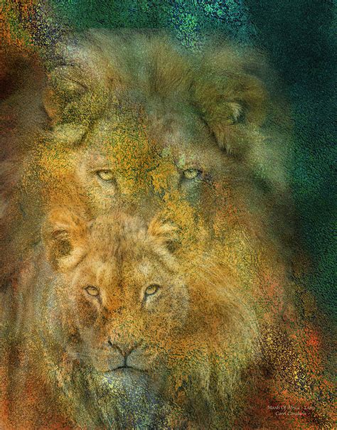 Moods Of Africa Lions Mixed Media By Carol Cavalaris Fine Art America