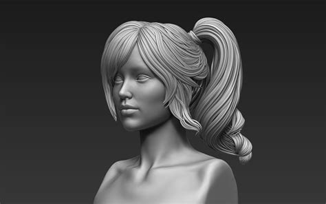 zbrush hair sculpt 03 3d model