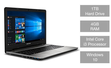 Информация за теглото на medion akoya x58321. Medion Akoya E6421 Intel Core i3-6100U 4GB 1TB DVD-RW 15.6 ...