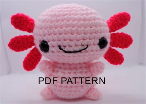 Digital Item Axel The Axolotl Pdf Crochet Pattern Cute Etsy France