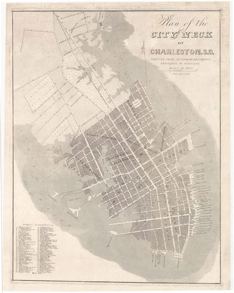 Rare 1844 Plan Of Charleston South Carolina Rare And Antique Maps