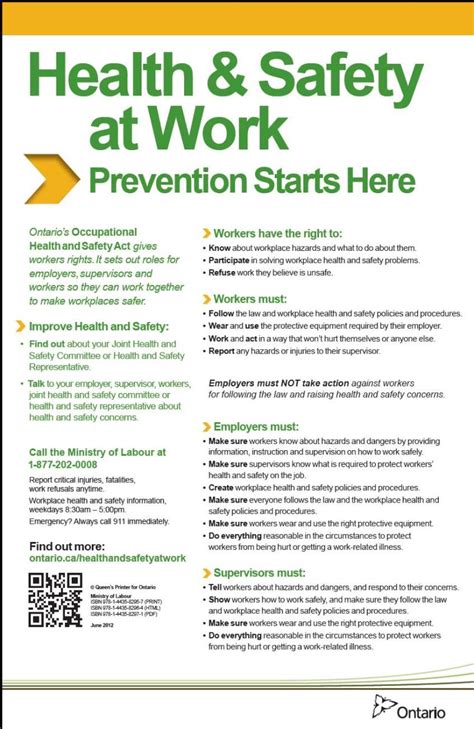 Ontario New Mandatory Workplace Safety Posters