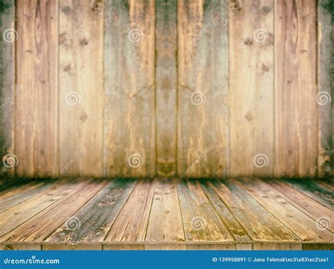 Wooden Board Empty Table In Front Of Blurred Background Stock Image