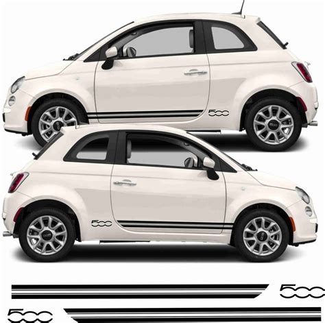 Zen Graphics Fiat 500 Side Stripes And 500 Stickers