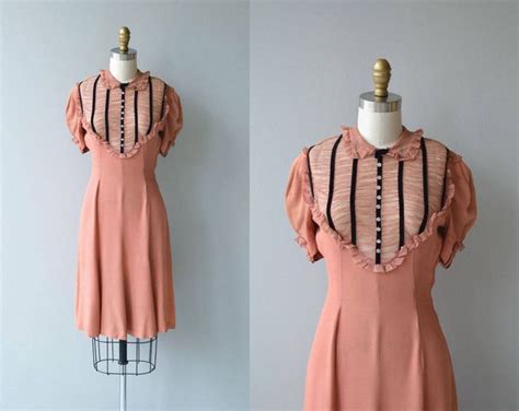 Sistowbell Lane Dress Vintage 1930s Dress Rayon 30s Dress Etsy