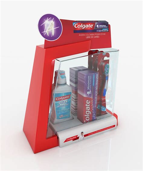 Counter Top Colgate On Behance Acrylic Display Stands Cosmetics