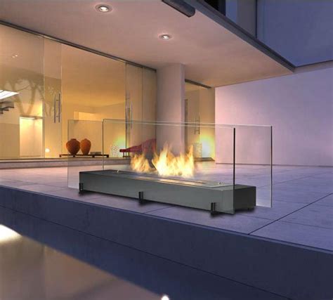 Eco Feu Vision Ii Freestanding Ethanol Fireplace Ws 00095 Ss Modern