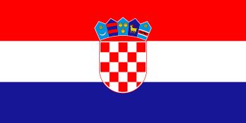 Kaikki reunat ommeltu, vasemmassa reunassa lisävahvistus, jossa kaksi metallirenkasta, jonka avulla lippu. Kroatian lippu - Wikipedia