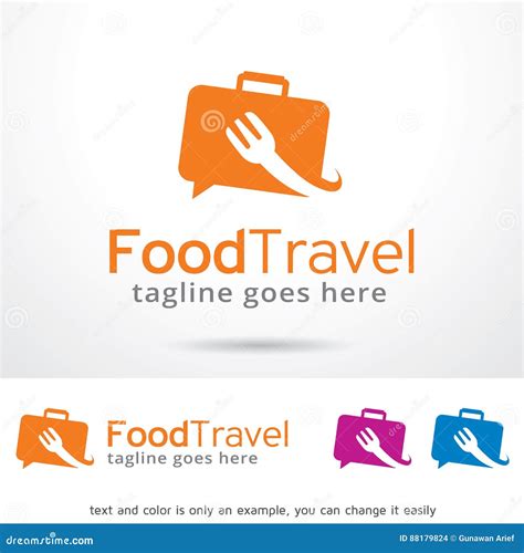 Food Travel Logo Template Design Vector Emblem Design Concept